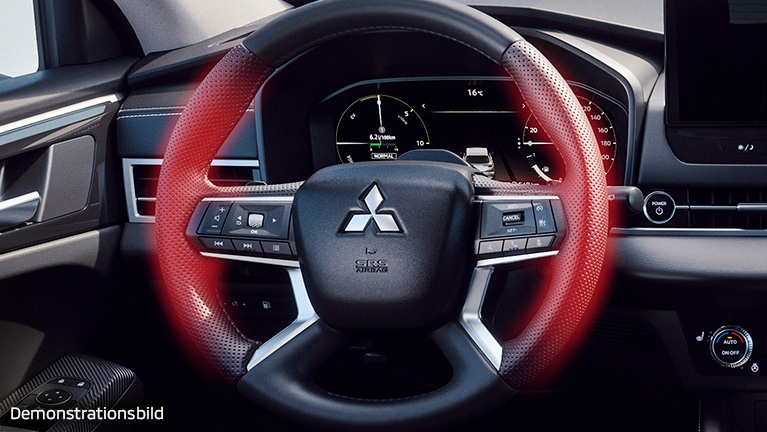Beheizbares Lenkrad im neuen Mitsubishi Outlander Intro Edition
